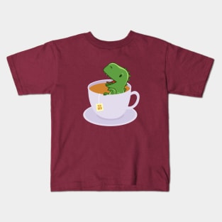 Tea Rex Funny Dinosaur Kids T-Shirt